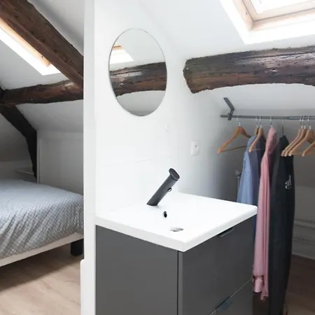 Attic With Exposed Beams Saint-Mandé
